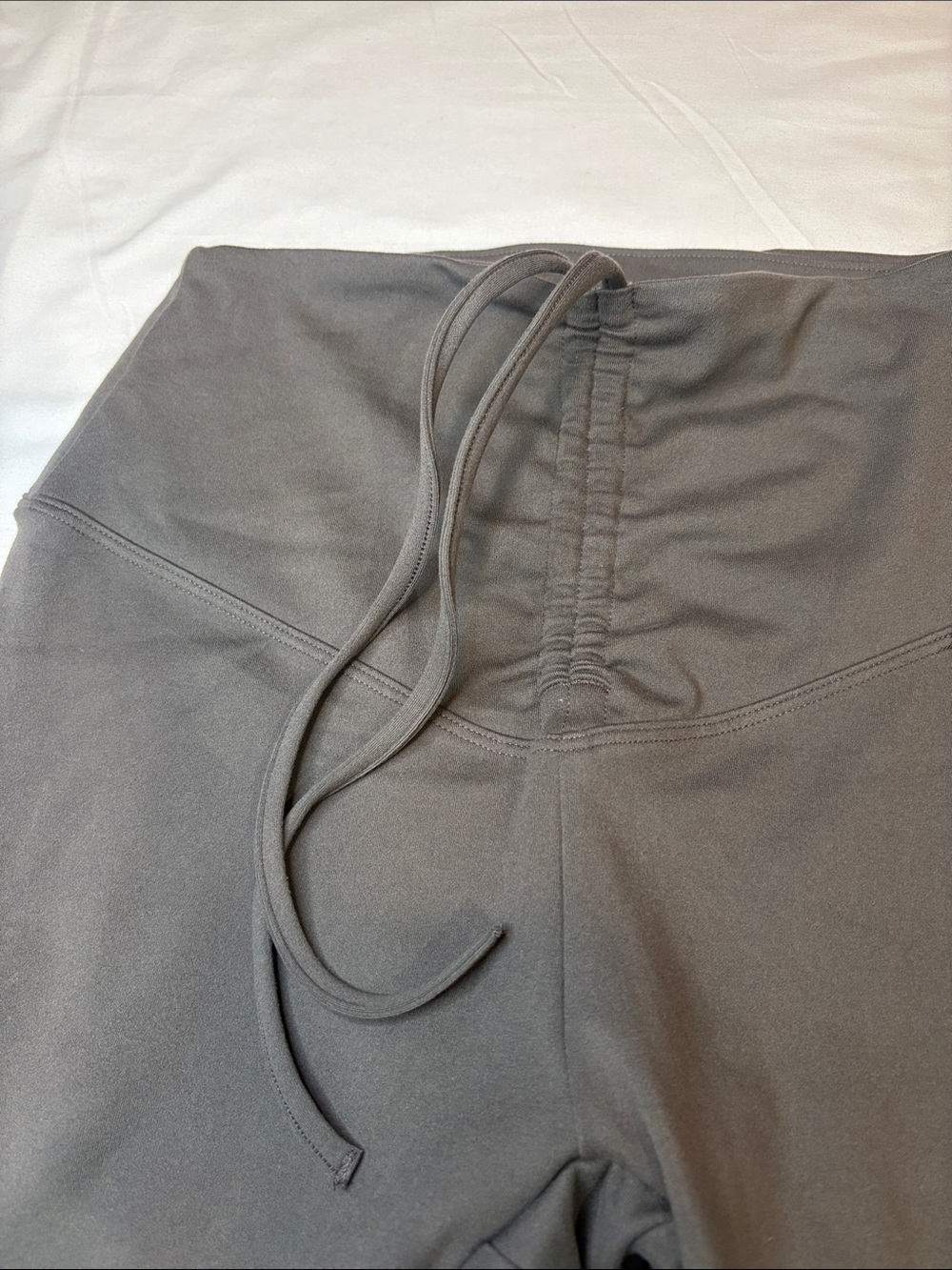 Center Front Ruched Drawstring High or Low Waist Cinched Snatched Waistline XS - Picture 3 of 8